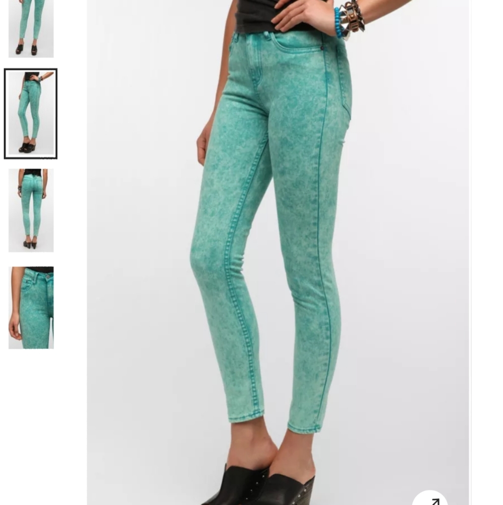 Ziggy Denim Acid Wash Mid Rise Skinny Jean